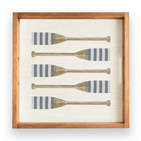 Striped Oars Wooden Serving Tray