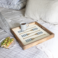 Striped Oars Wooden Serving Tray