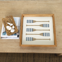 Striped Oars Wooden Serving Tray