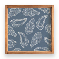 Repeating Oysters Wooden Serving Tray