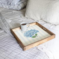 Endless Summer Hydrangea Rustic Marlin Wooden Serving Tray