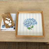 Endless Summer Hydrangea Rustic Marlin Wooden Serving Tray