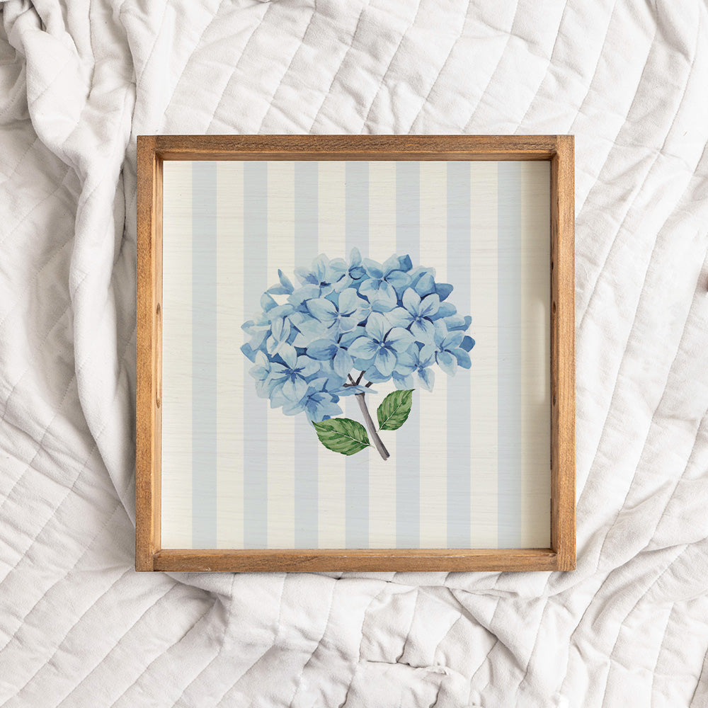 Endless Summer Hydrangea Rustic Marlin Wooden Serving Tray