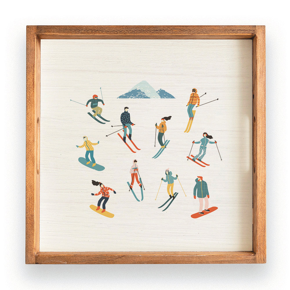 Snow Sport Harmony Wooden Serving Tray