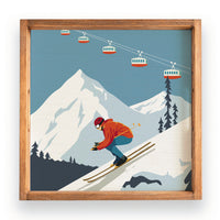 Bluebird Ski Day Wooden Serving Tray
