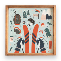 Chairlift Charm Wooden Serving Tray
