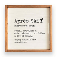 Apres Ski Definition Wooden Serving Tray