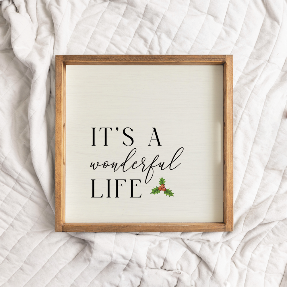 It's a Wonderful Life Wooden Serving Tray