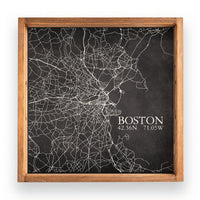 Charcoal Boston City Grid Coordinates