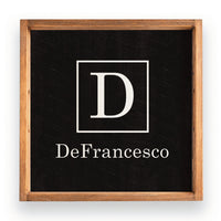 Initial Family Name Personalized Wooden Serving Tray