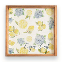 Hydrangea Lemon Personalized Serving Tray