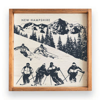 Retro Ski Run Personalized Wooden Serving Tray