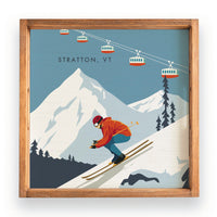 Bluebird Ski Day Personalized Wooden Serving Tray