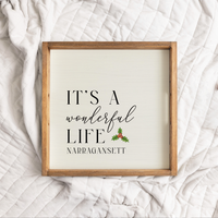 Personalized It's a Wonderful Life Wooden Serving Tray