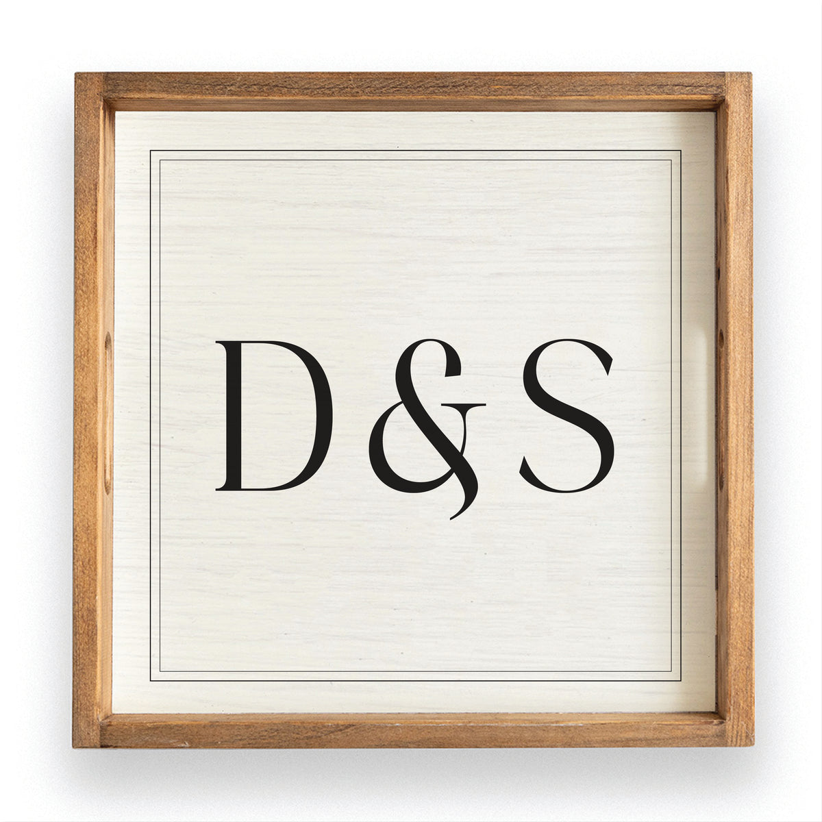 Initials Square Personalized Serving Tray