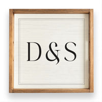 Initials Square Personalized Serving Tray