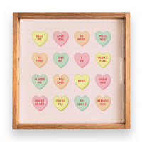 Conversation Hearts Wooden Serving Tray