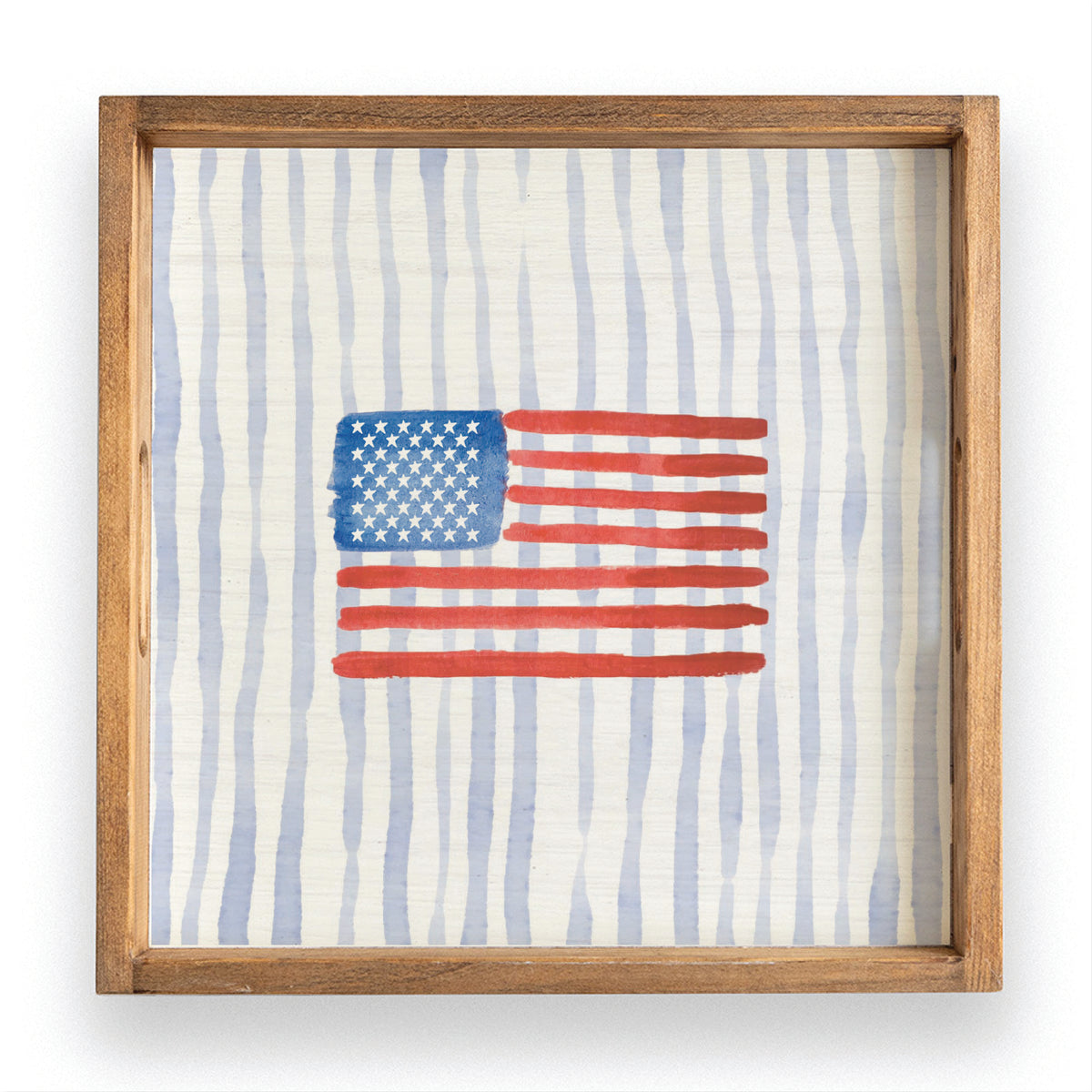 American Flag Watercolor Serving Tray