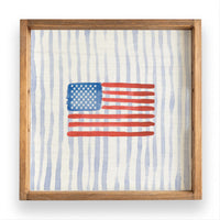 American Flag Watercolor Serving Tray