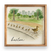 Boston Watercolor Ducklings Serving Tray