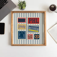 PHL Philly Wooden Serving Tray