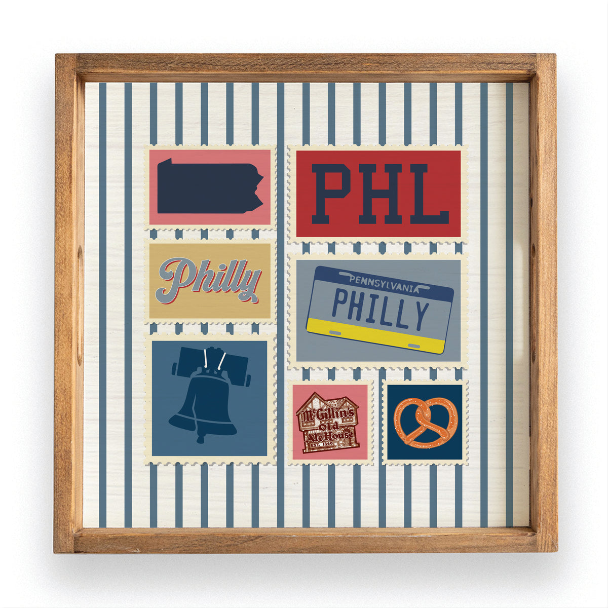 PHL Philly Wooden Serving Tray