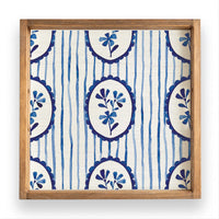 Indigo Bloom Serving Tray
