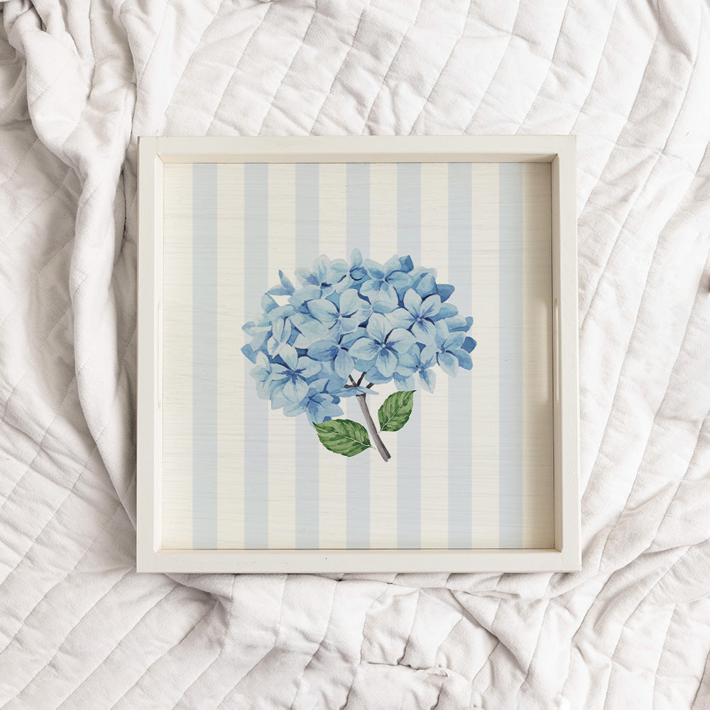 Endless Summer Hydrangea Wooden Serving Tray