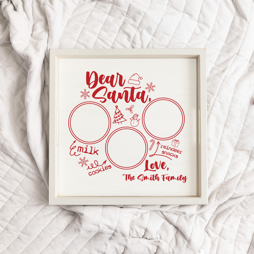 Dear Santa Wooden Serving Tray