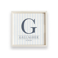 Initial Striped Personalized Serving Tray