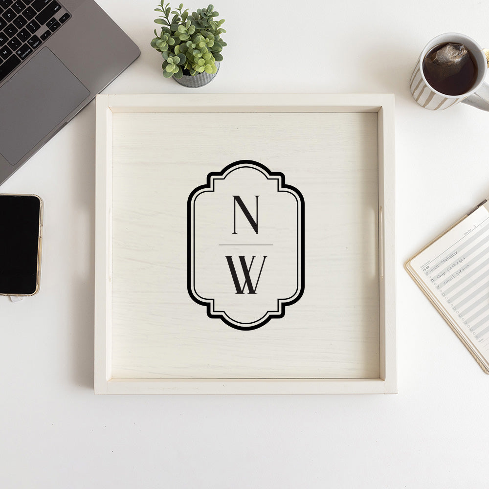 Initials Vertical Personalized Serving Tray