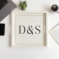 Initials Square Personalized Serving Tray