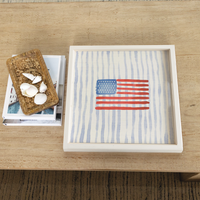 Watercolor Striped American Flag Wall Art