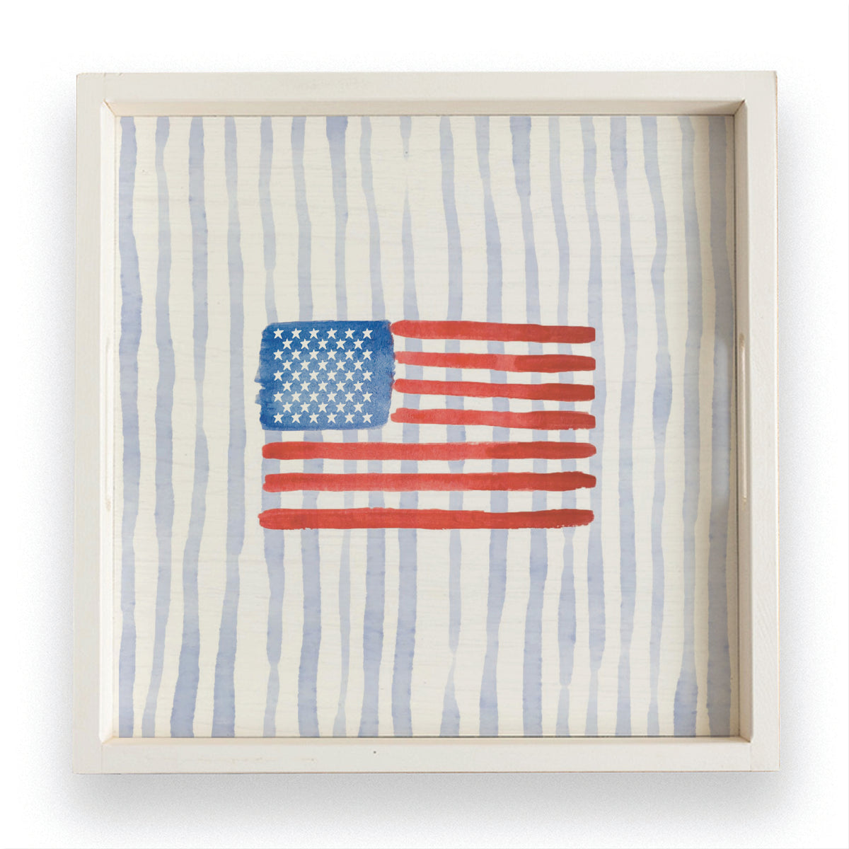 American Flag Watercolor Serving Tray