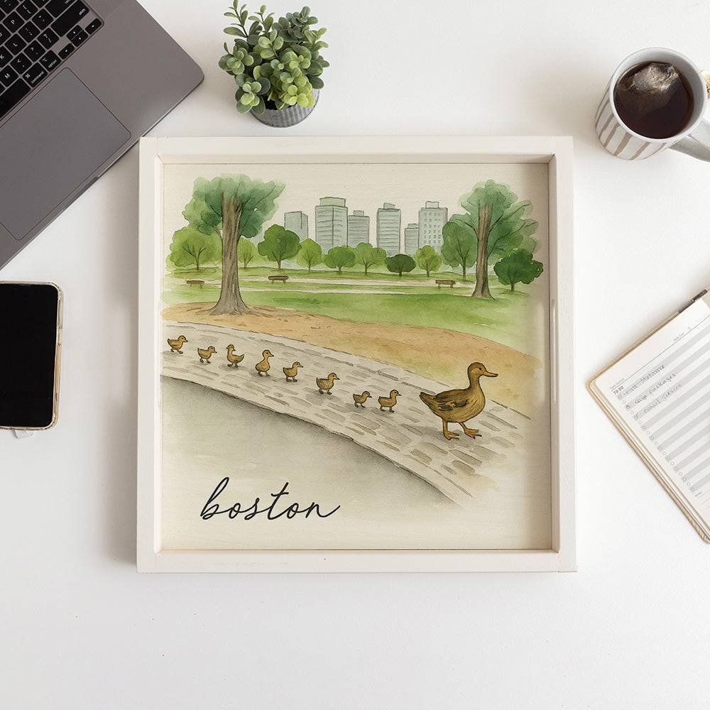 Ducklings Boston Wooden Serving Tray