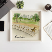Ducklings Boston Wooden Serving Tray