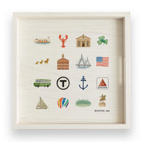 Boston Famous Wooden Serving Tray