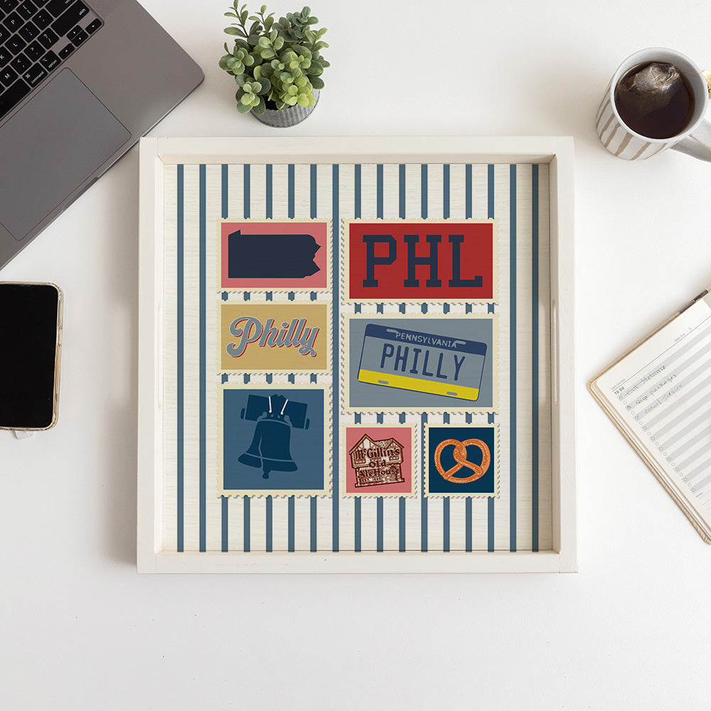 PHL Philly Wooden Serving Tray