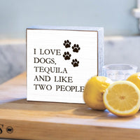 Personalized I Love Dogs Decorative Wooden Block