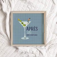 Personalized Apres Ski Martini Wooden Serving Tray