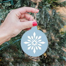 Load image into Gallery viewer, Light Blue Snowflake Bulb Ornament
