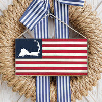 Cape Cod Flag Twine Hanging Sign