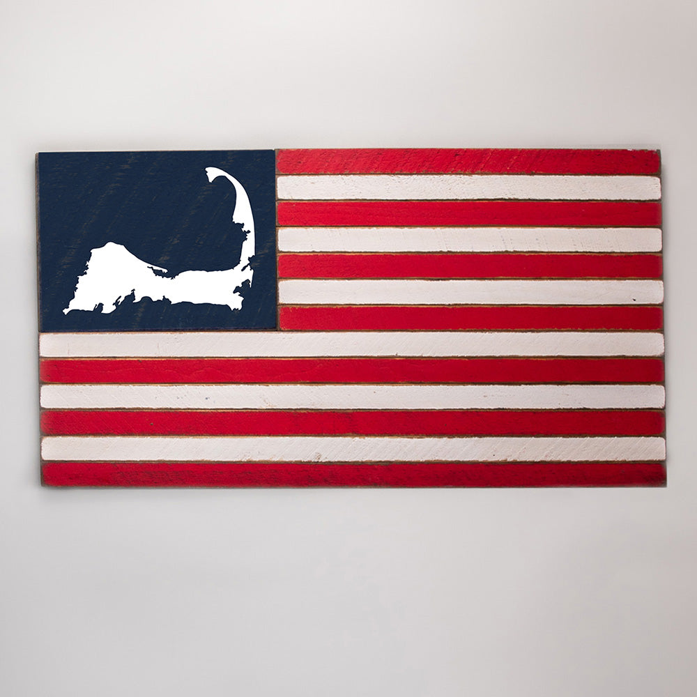 Cape Cod Wooden American Flag