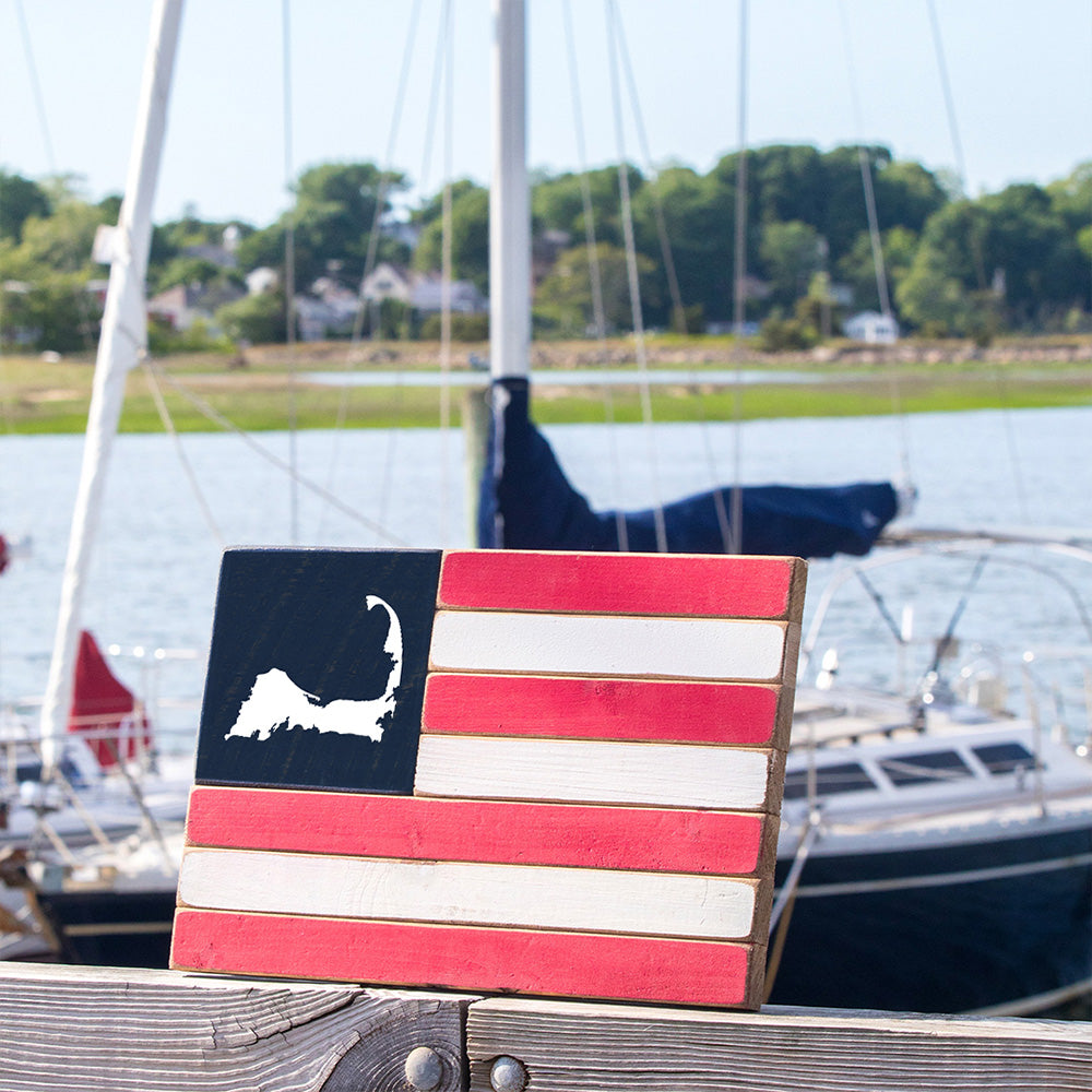 Cape Cod Flag Valance Cape Cod Wooden American Flag | Rustic Marlin Home Décor & Accents