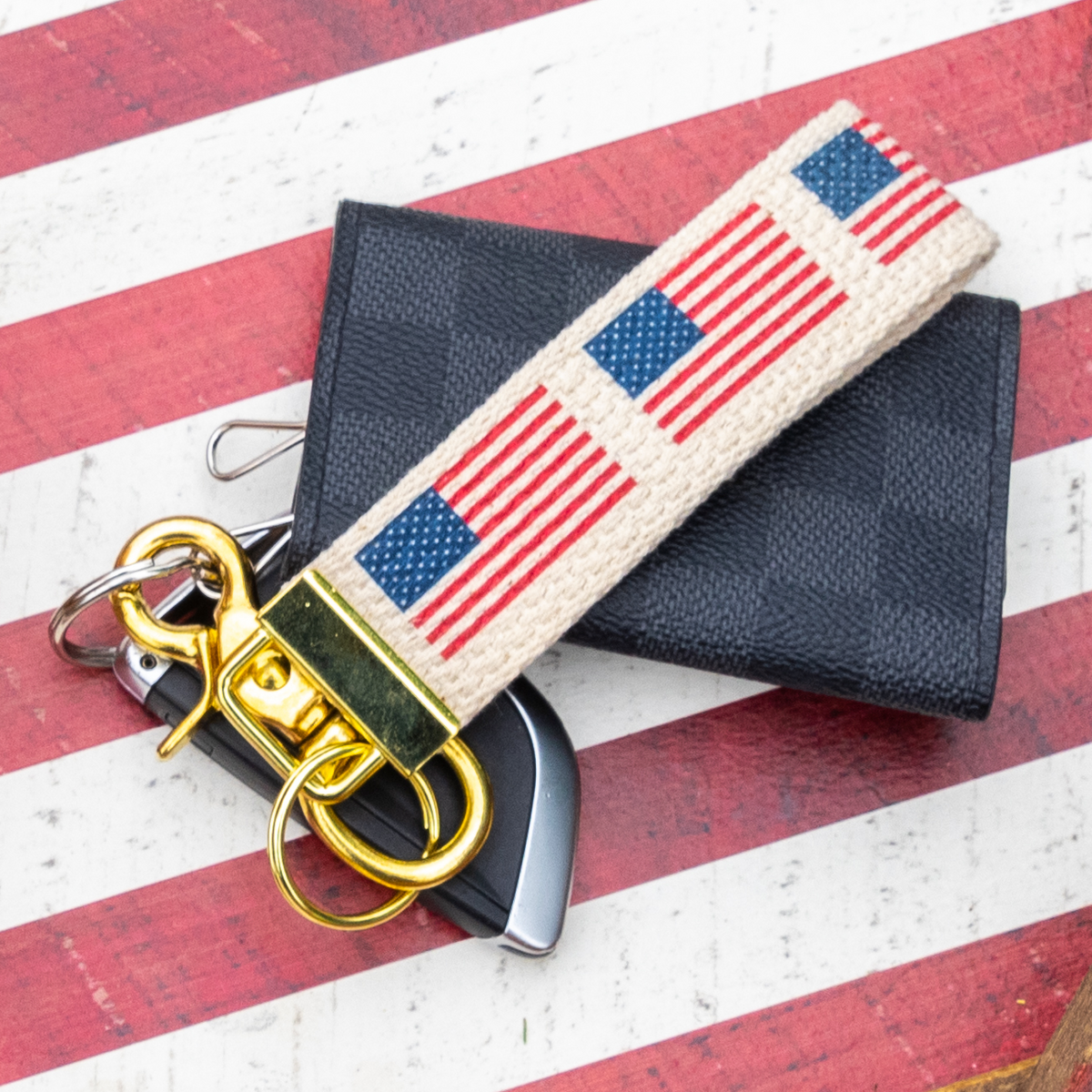 50 Stars Flag Keychain