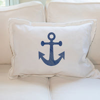 Brush Stroke Anchor Lumbar Pillow
