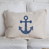 Brush Stroke Anchor Lumbar Pillow