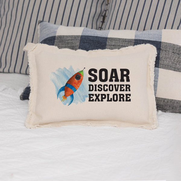 Soar Discover Explore Lumbar Pillow