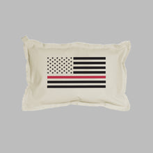 Load image into Gallery viewer, Thin Red Line Flag Lumbar Pillow
