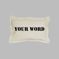 POS Your Word Stencil Lumbar Pillow